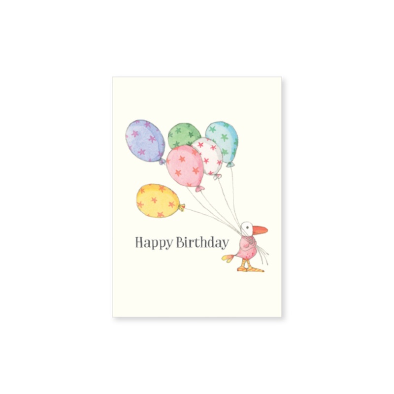 Affirmations - Twigseeds Mini Happy Birthday Card - Balloons - T344