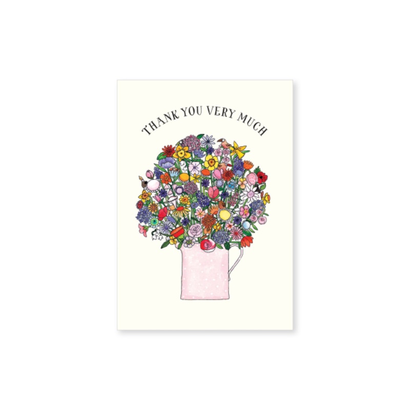 Affirmations - Twigseeds Mini Thank You Card - Bunch of flowers - T348