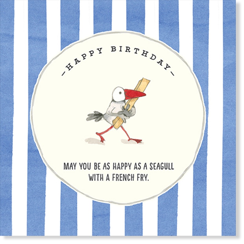 Affirmations - Twigseeds Birthday Card - Seagull with French Fry - K286