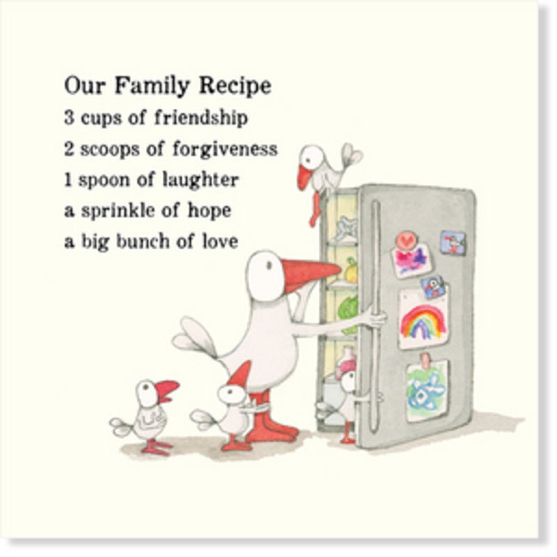 Affirmations - Twigseeds Family Card - Our family recipe - K330