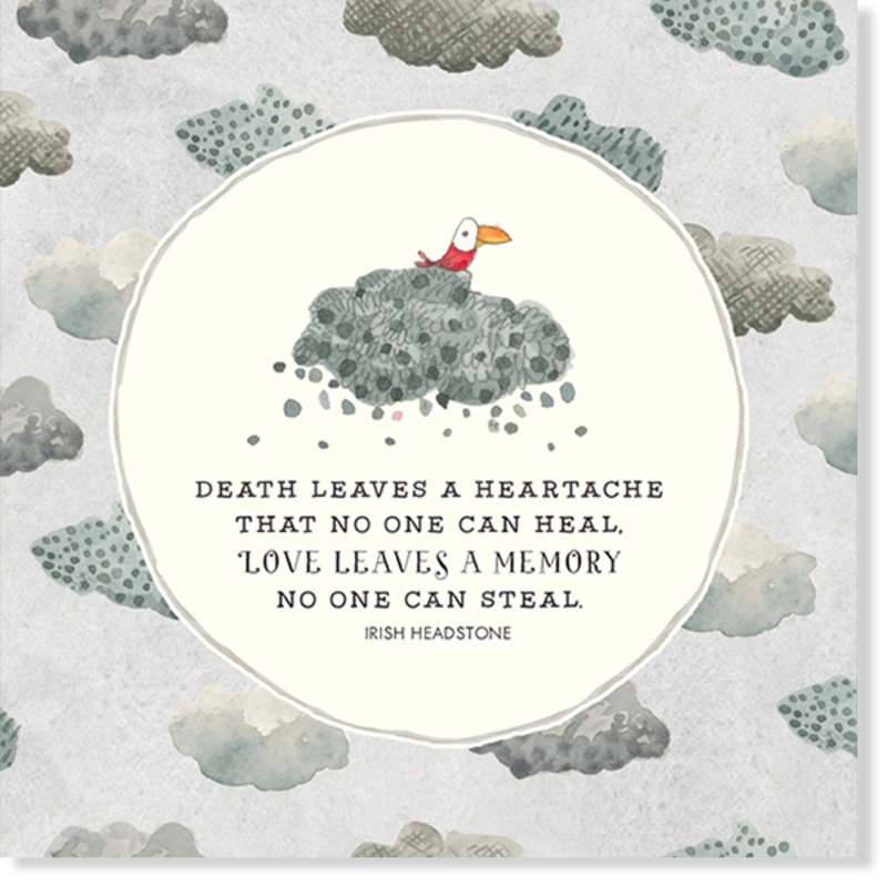 Affirmations - Twigseeds Sympathy Card - Death leaves a heartache - K146