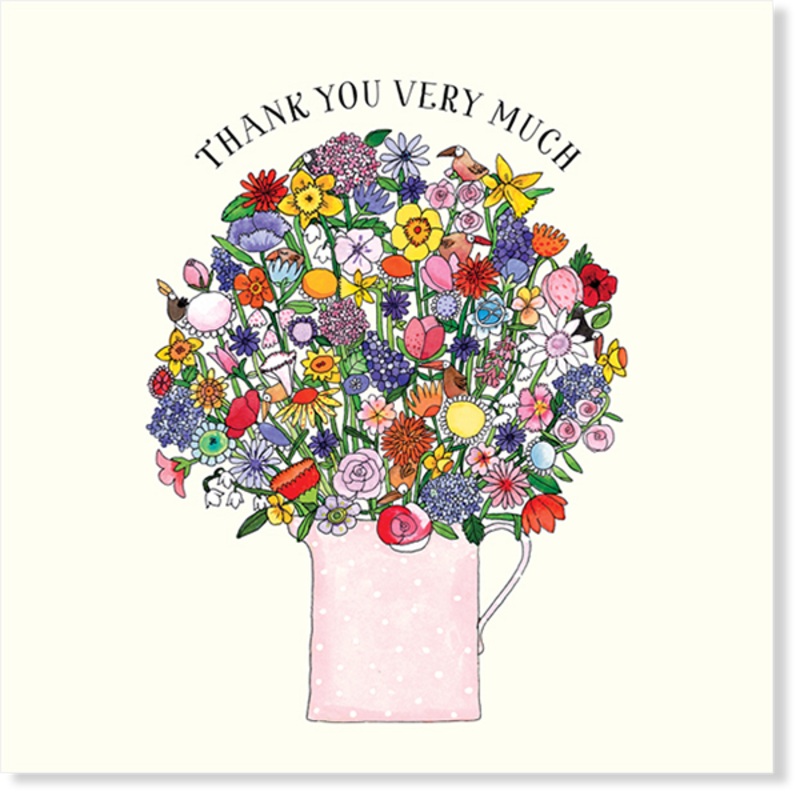 Affirmations - Twigseeds Thank You Card - Bunch of flowers - K058