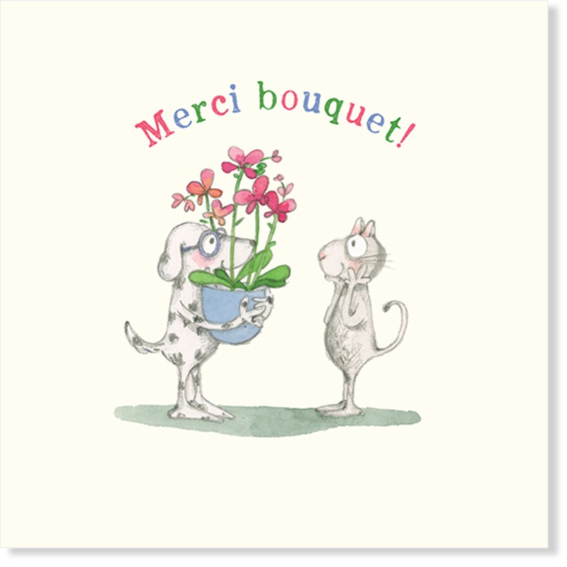 Affirmations - Twigseeds Thank You Card - Merci Bouquet - K323