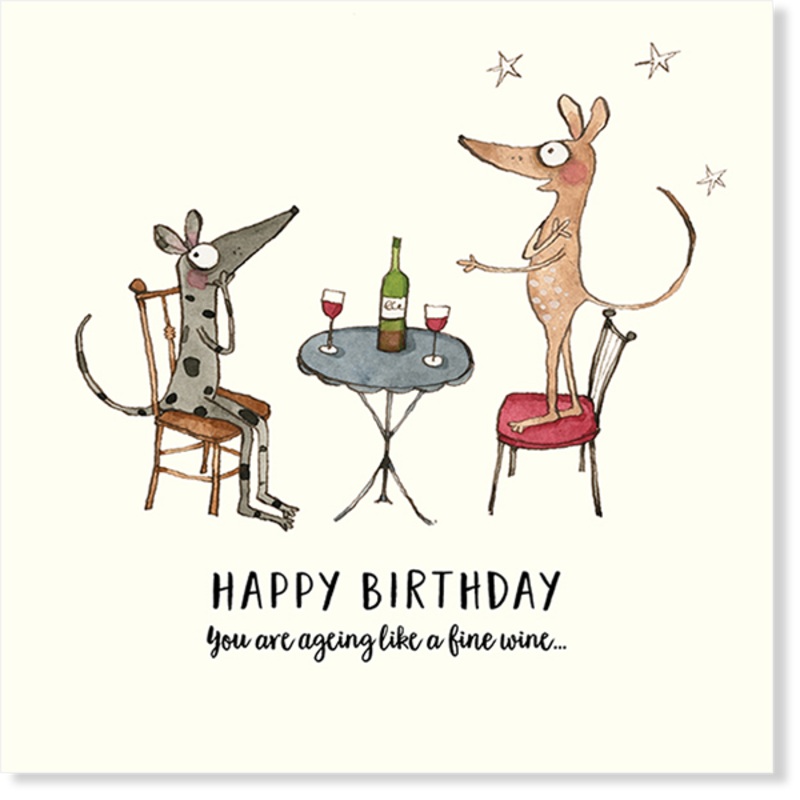 Affirmations - Twigseeds Birthday Card - Fine Wine - K202