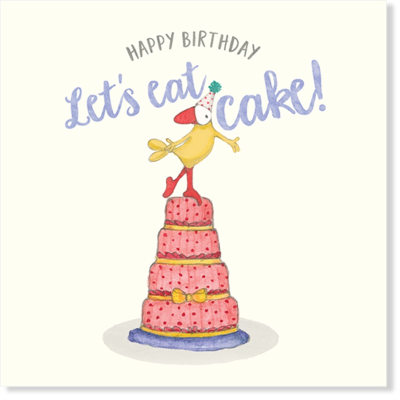 Affirmations - Twigseeds Birthday Card  - Let's eat cake - K264