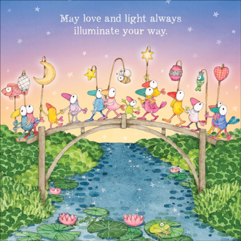Affirmations - Twigseeds Birthday Cards - May love and light always illuminate your way - K337