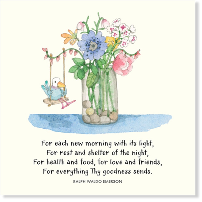 Affirmations - Twigseeds Inspirational Card - For each new morning - K304