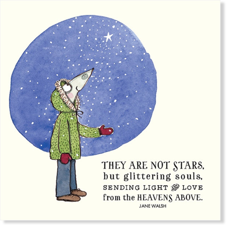 Affirmations - Twigseeds Sympathy Card - They are not stars - K030