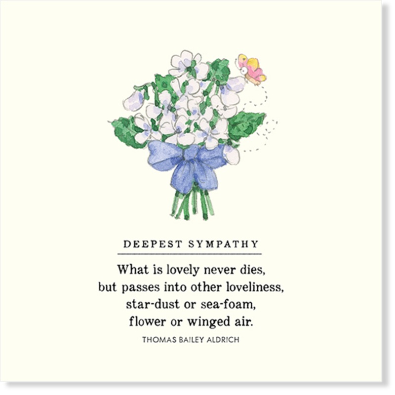 Affirmations - Twigseeds Sympathy Card - What is lovely never dies - K315