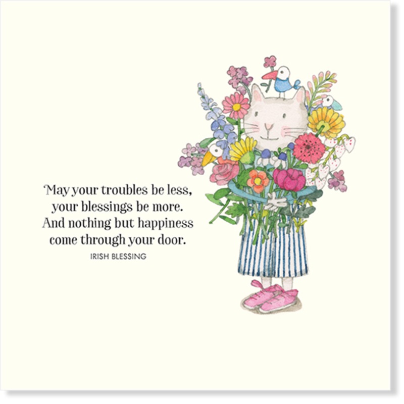 Affirmations - Twigseeds Thinking of You Card - May your troubles be less - K253
