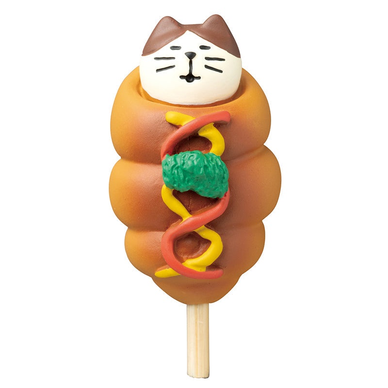 Decole Concombre Figurine - Bread & Coffee Shop - Cat Croissant