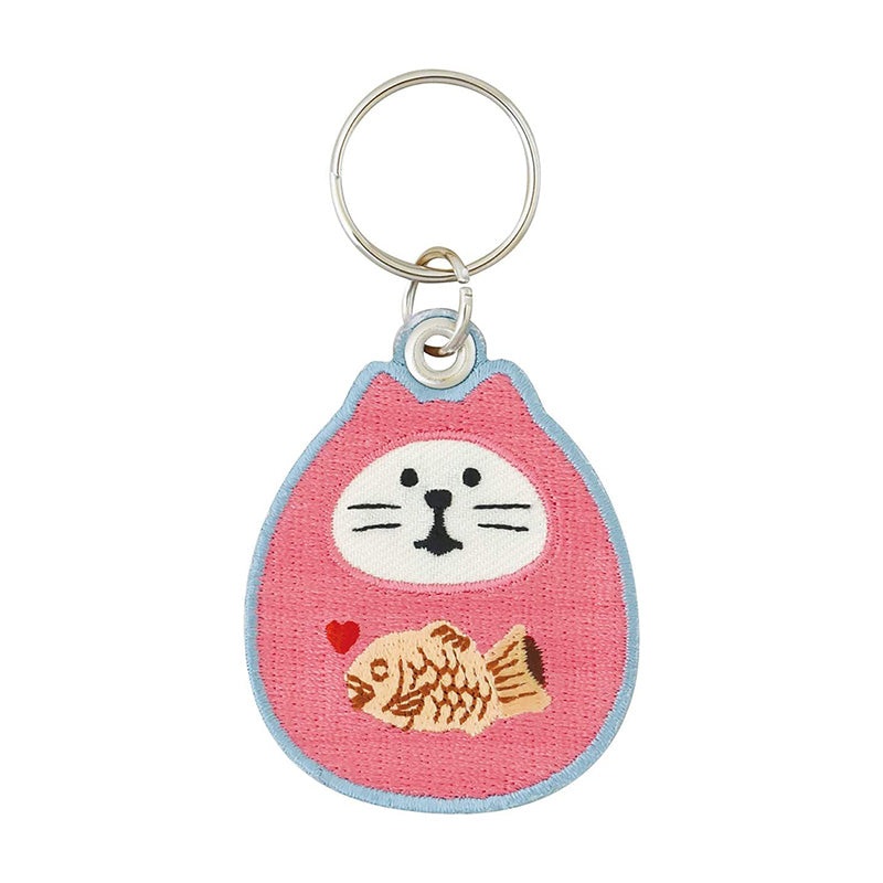 Decole Good Luck Keychain-Taiyaki Cat Daruma