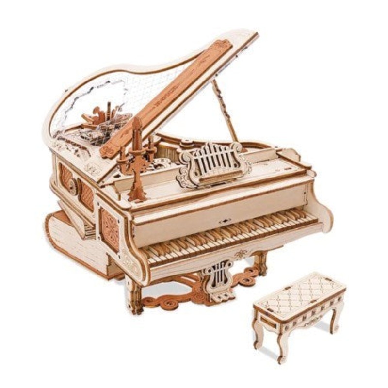 Robotime ROKR 3D Wooden Puzzle  Music Box Magic Piano