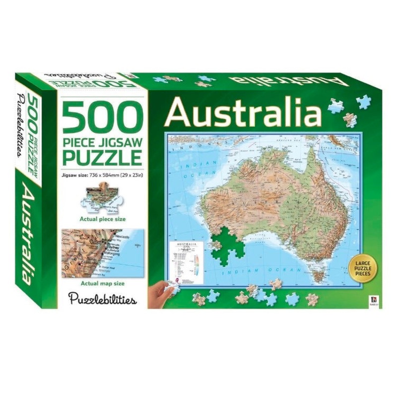 Puzzlebilities: Map Of Australia 500-Piece Jigsaw Puzzle