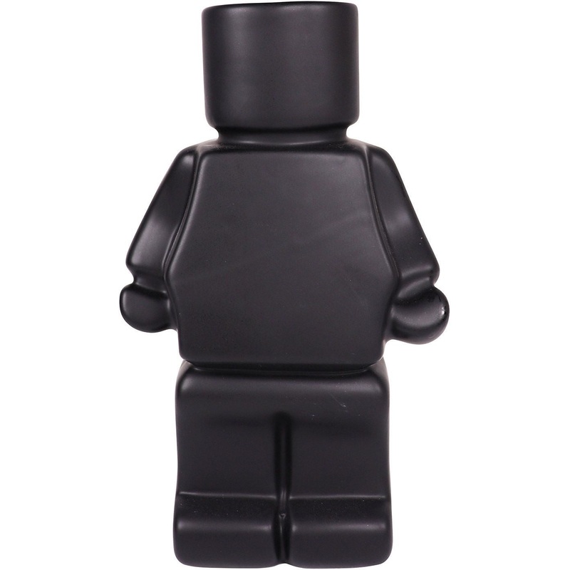 Urban products Block Man Planter Black 22cm