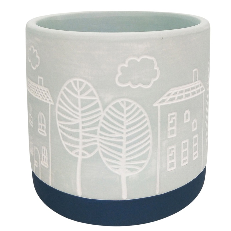 Urban products Bree Planter Blue Med 14cm