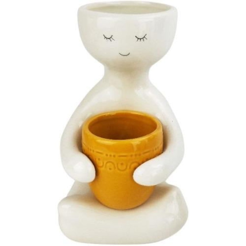 Urban Products Person Holding a Pot Planter Mustard 20cm