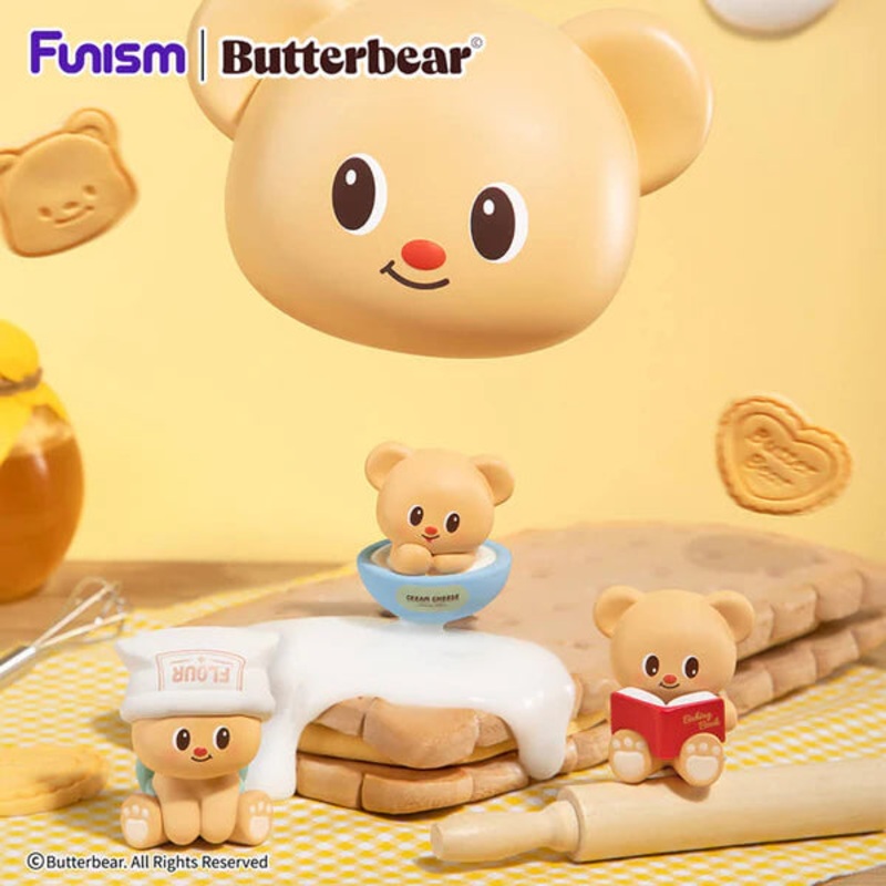 Funism Butterbear Baked with Love Series Cubby Face - Blind Box Figurines