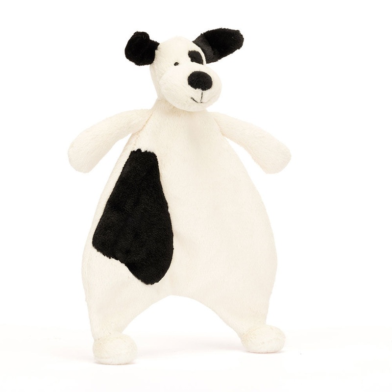 Jellycat Comforter Bashful Black & Cream Puppy 27cm