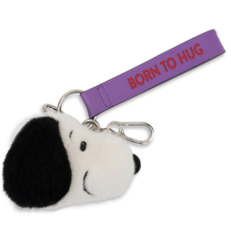 Peanuts Snoopy ECO Fuzzy Bag Charm Cream 8cm
