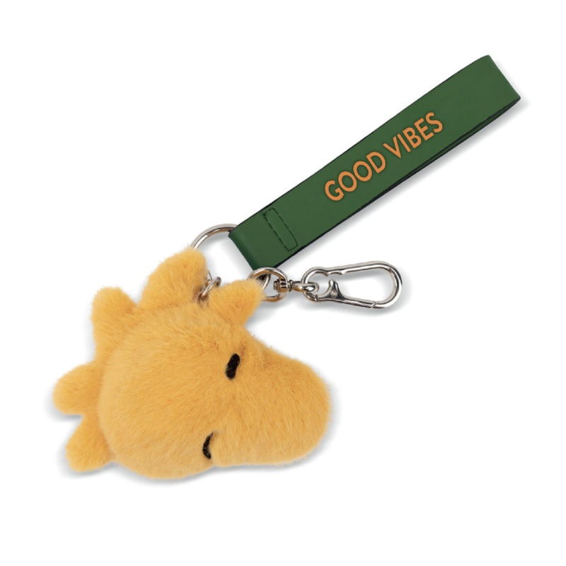 Peanuts Woodstock ECO Fuzzy Bag Charm Yellow 9cm