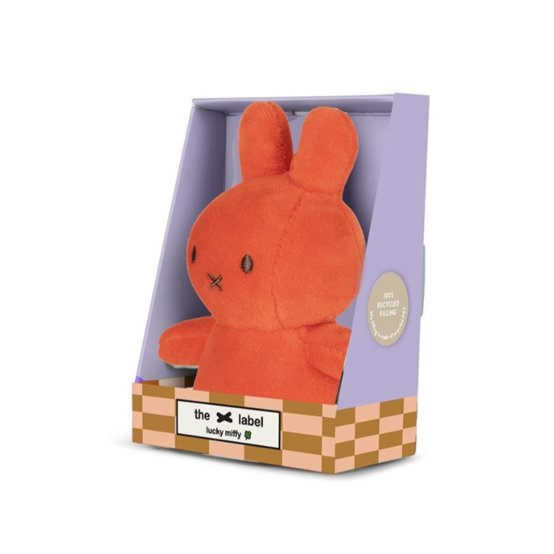 Miffy & Friends Lucky Miffy Sitting in giftbox Coral 10cm