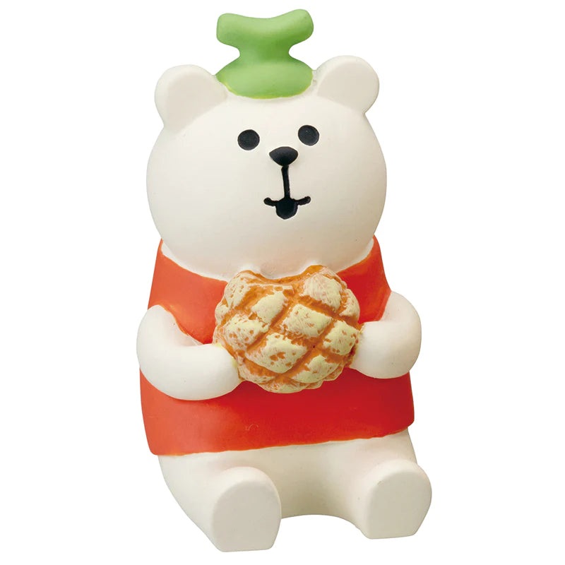 Decole Concombre Figurine - Bread & Coffee Shop - Polar Bear & Melon Bread