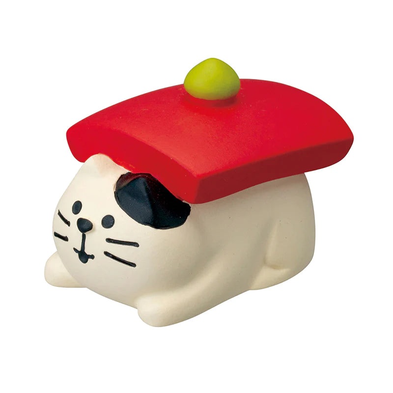 Decole Concombre Figurine - Sushi Restaurant - Tomato Sushi Cat