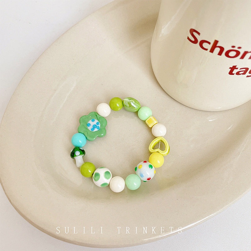 Luninana Bracelet - Vibrant Floral Green Bracelet BLB002