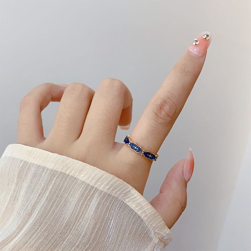 Luninana Ring - Blue Cross Ring XX015