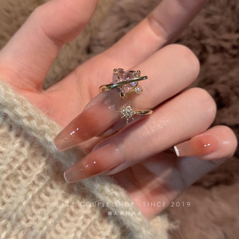 Luninana Ring - Dreamy Pink Heart Ring JZ0127