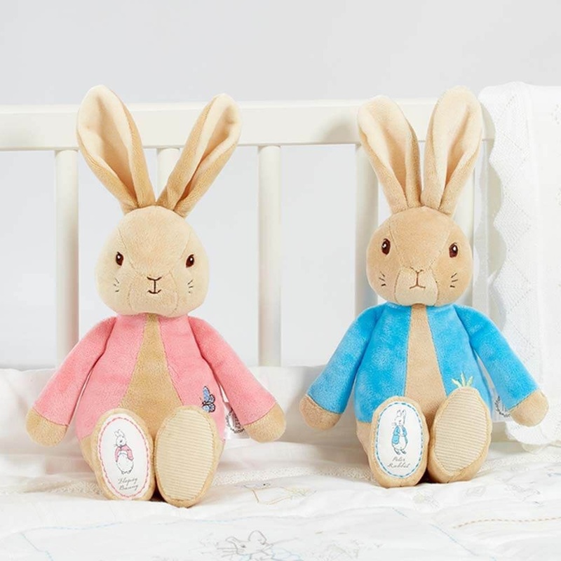 RATTLE: PETER RABBIT & FLOPSY BEAN PLUSH 13CM