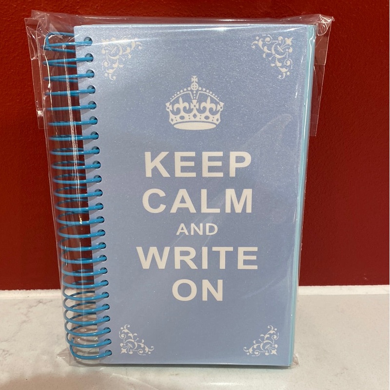 Keep Calm and Write On - Notebook - Blue