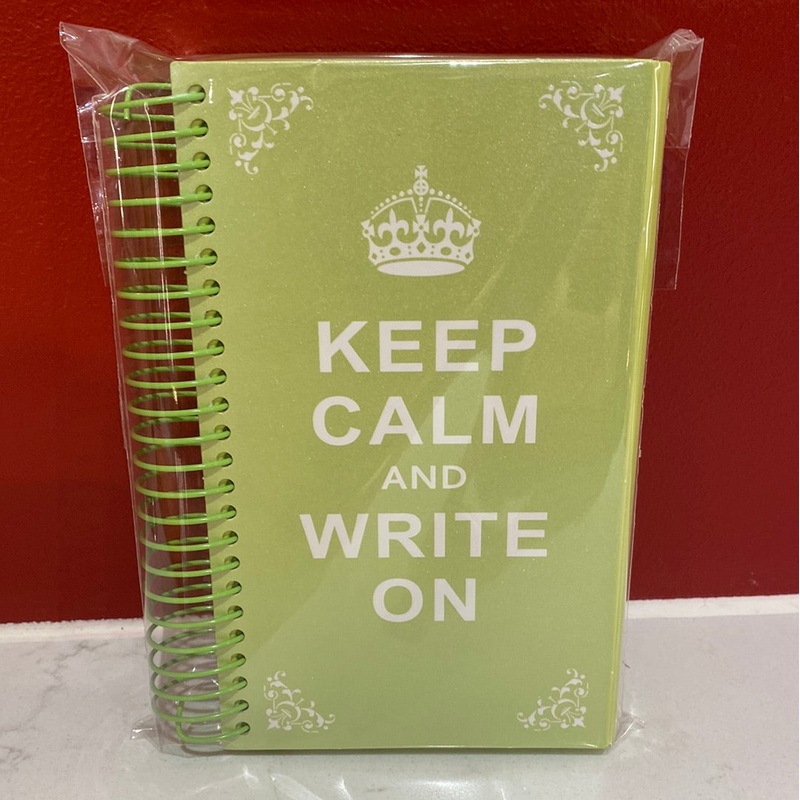Keep Calm and Write On - Notebook - Green