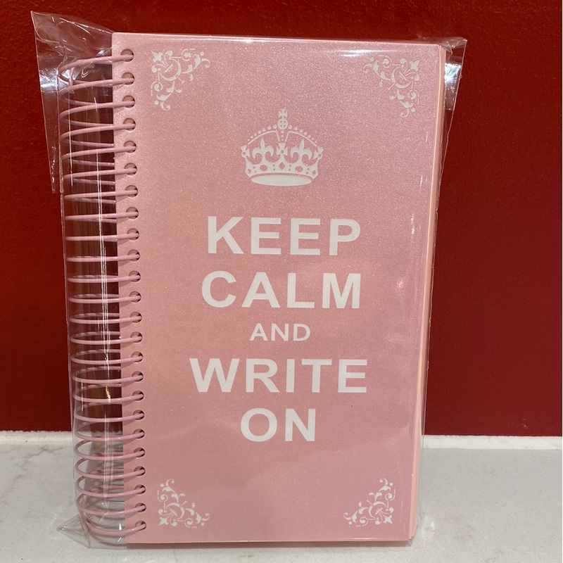 Keep Calm and Write On - Notebook - Pink