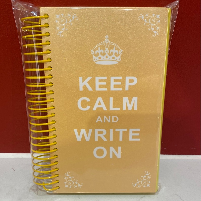 Keep Calm and Write On - Notebook - Yellow