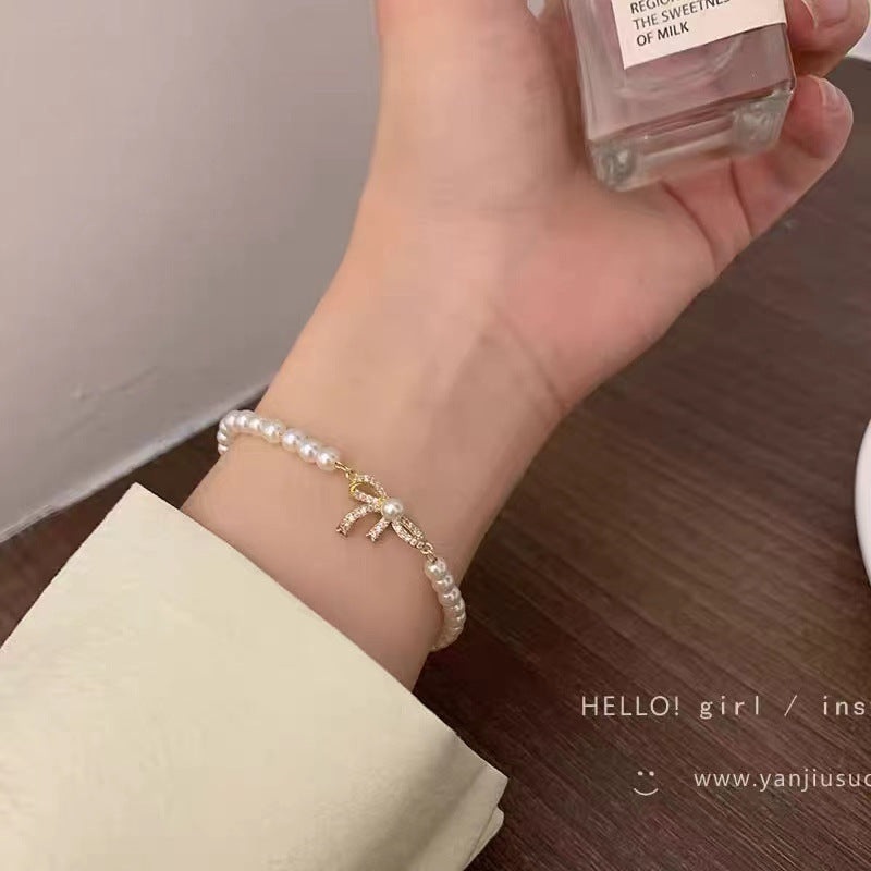 Luninana Bracelet - Bow Tie Pearl Bracelet YX033