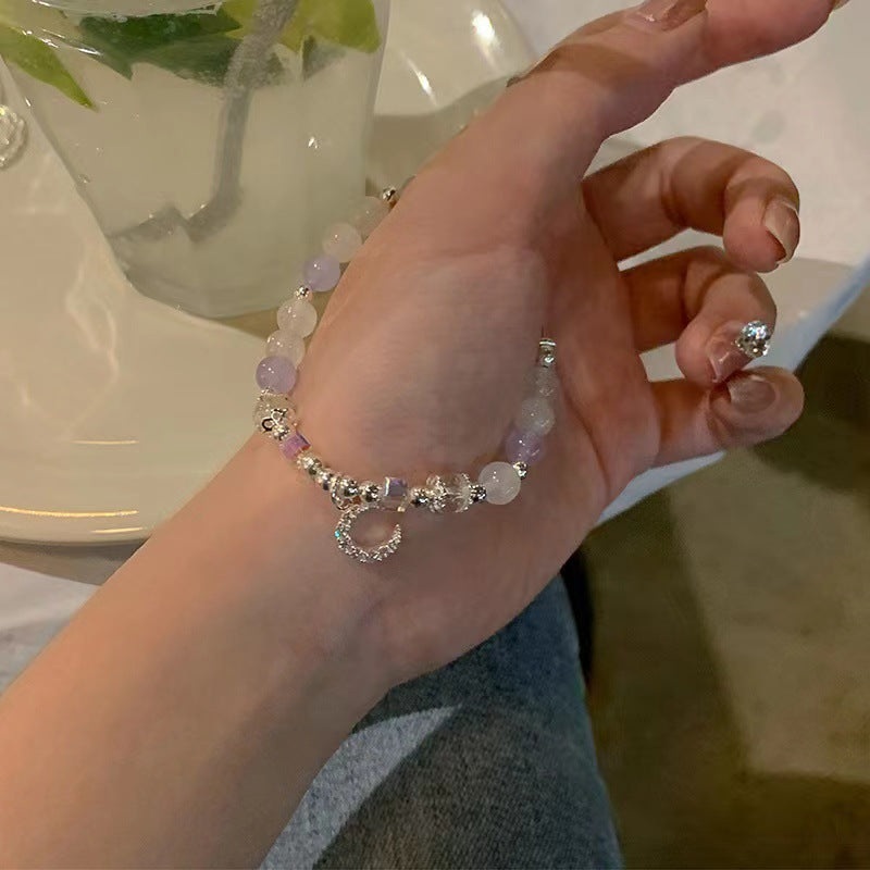 Luninana Bracelet - Purple Stone Moon Bracelet YX034