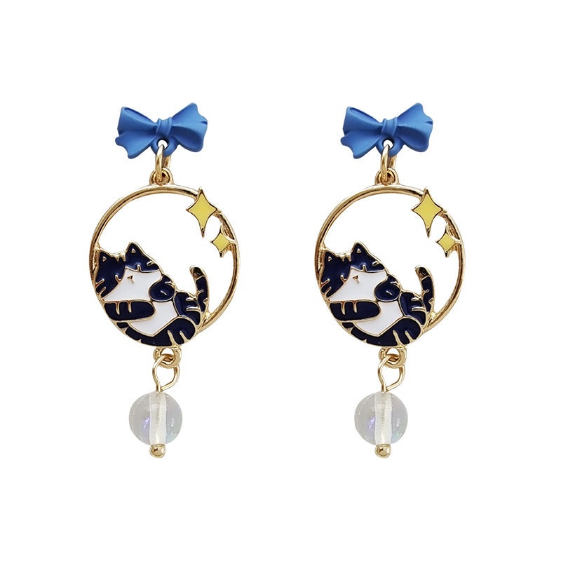 Luninana Earrings - Sleepy Kitten At Space YBY066