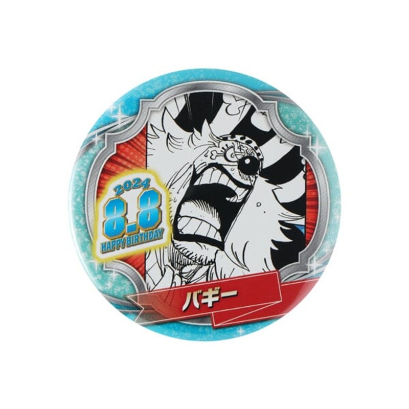 Buggy Birthday Tin/Can Badge - ONE PIECE