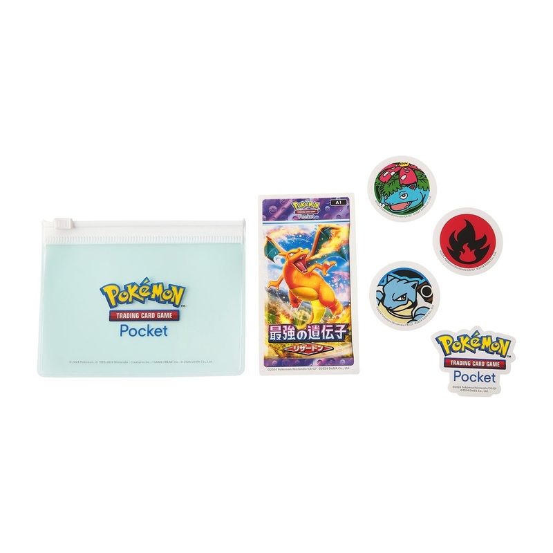 Charizard Pouch With Stickers - Pokmon Trading Card Game Pocket