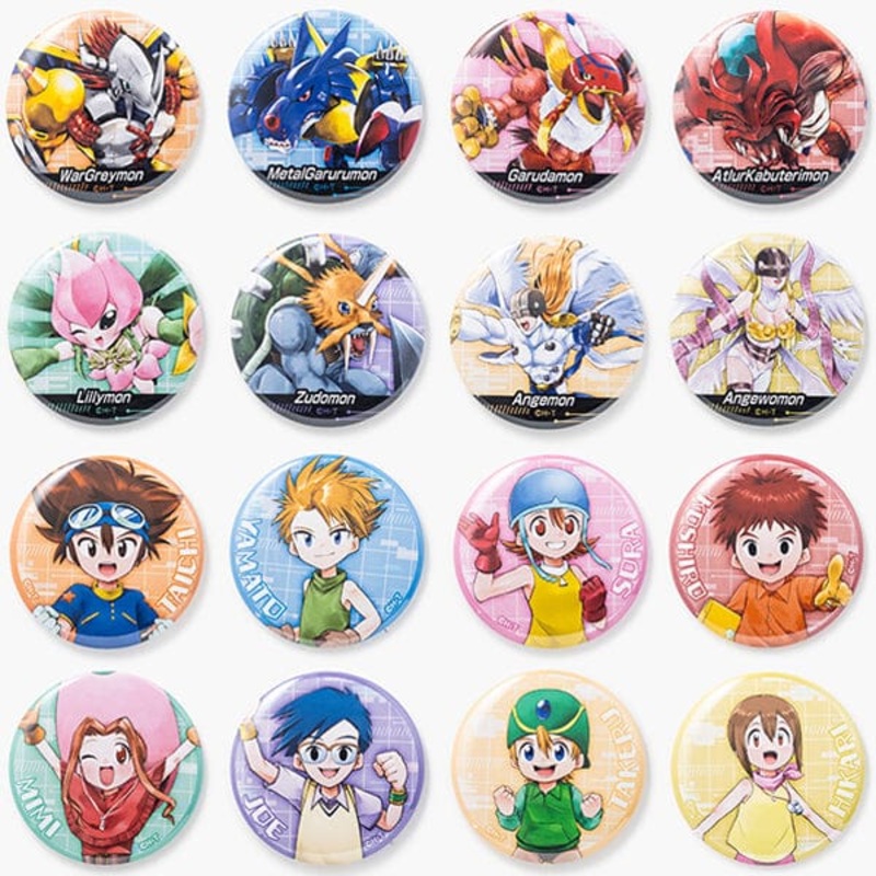 Tin Badge -Illustrator Collaboration- Digimon Adventure (1Pcs/Random)