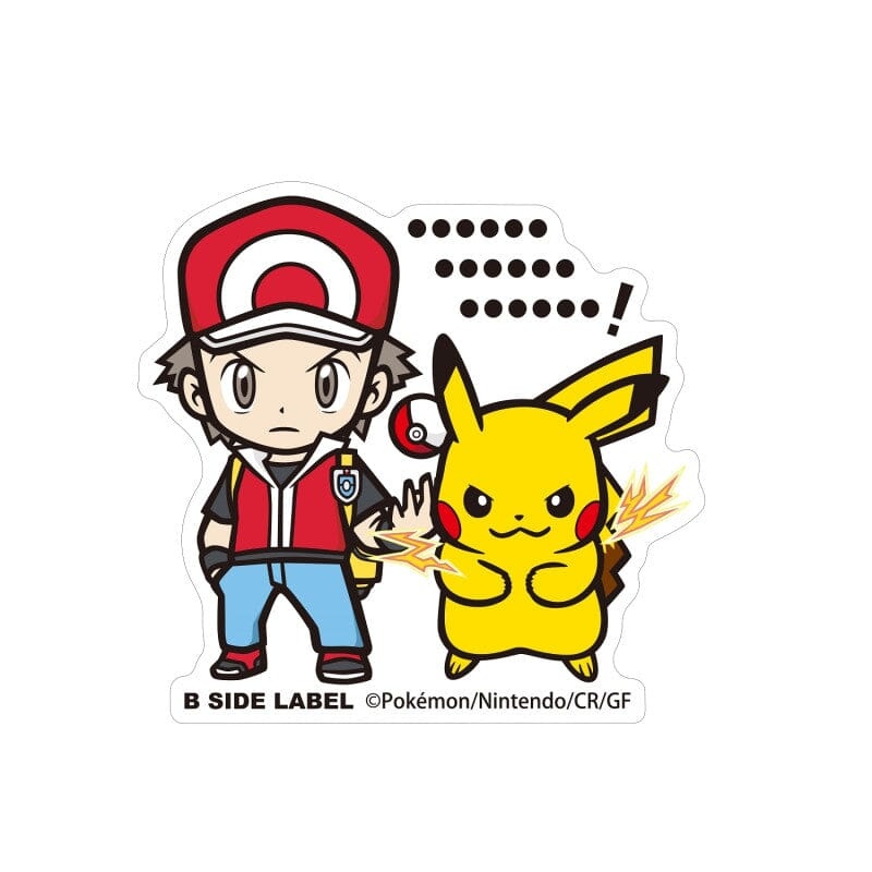 Red & Pikachu B-SIDE LABEL (BIG) Pokmon Sticker