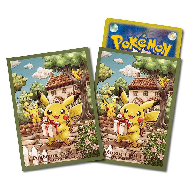 Card Sleeves Pikachu's Gift (Green) - Pokmon Card Game