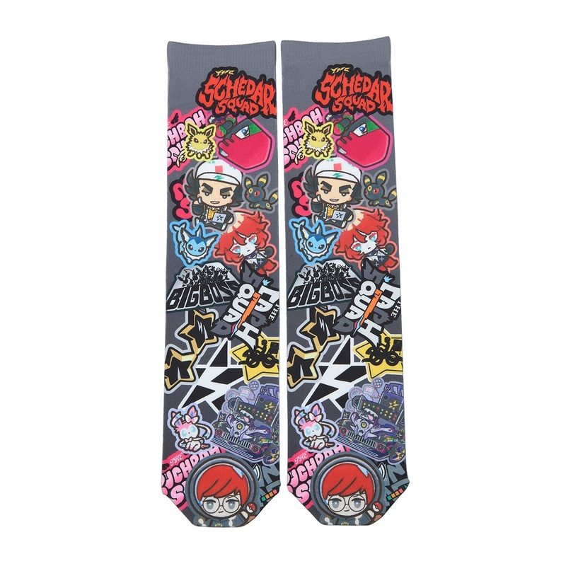 All Over Pattern Middle Socks (23-25cm) - POKMON TRAINERS -STARDUSTBESTIES-