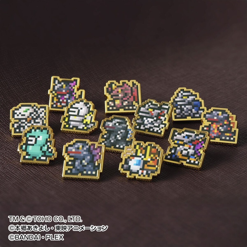 Dot Pins Set - Gozilla VS Digimon