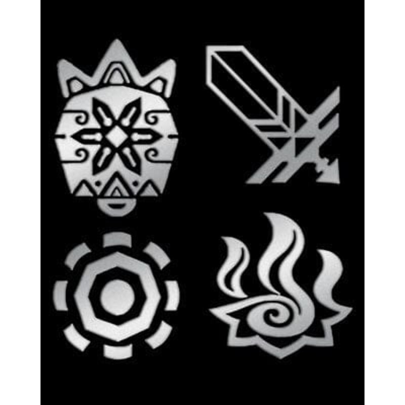 Makie Sticke Setr 4 Villages Symbol - Monster Hunter Generations Ultimate