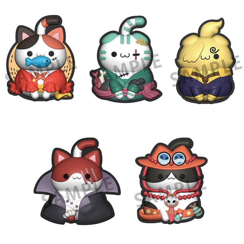 ONE PIECE MEGA CAT PROJECT Rubber Clip Tsumameru Nyan Piece Nyaan! (5Pcs/BOX)