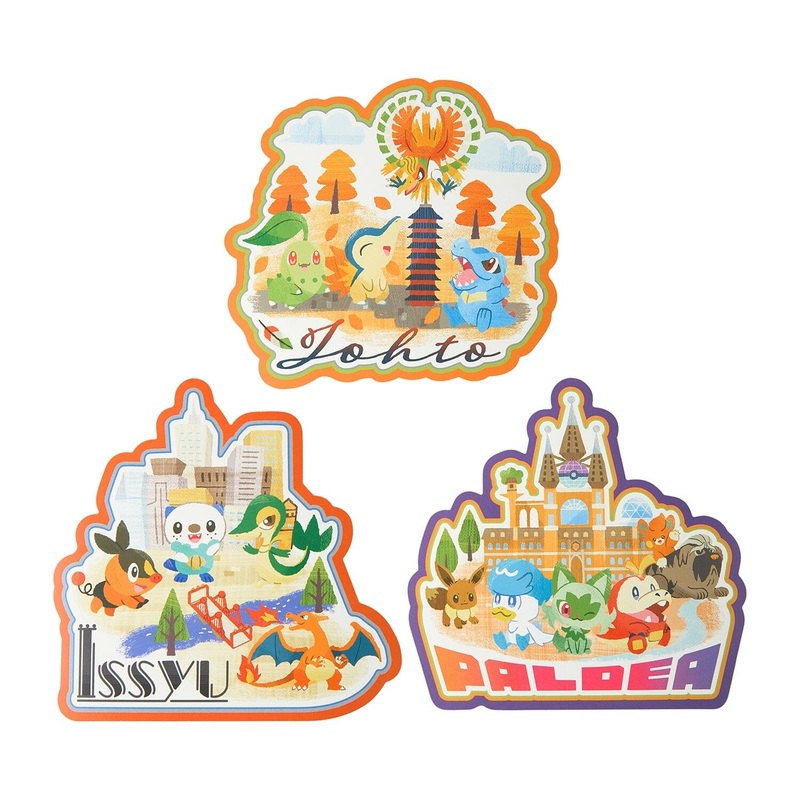 Postcard Set Johto & Unova & Paldea Pokmon's Journey