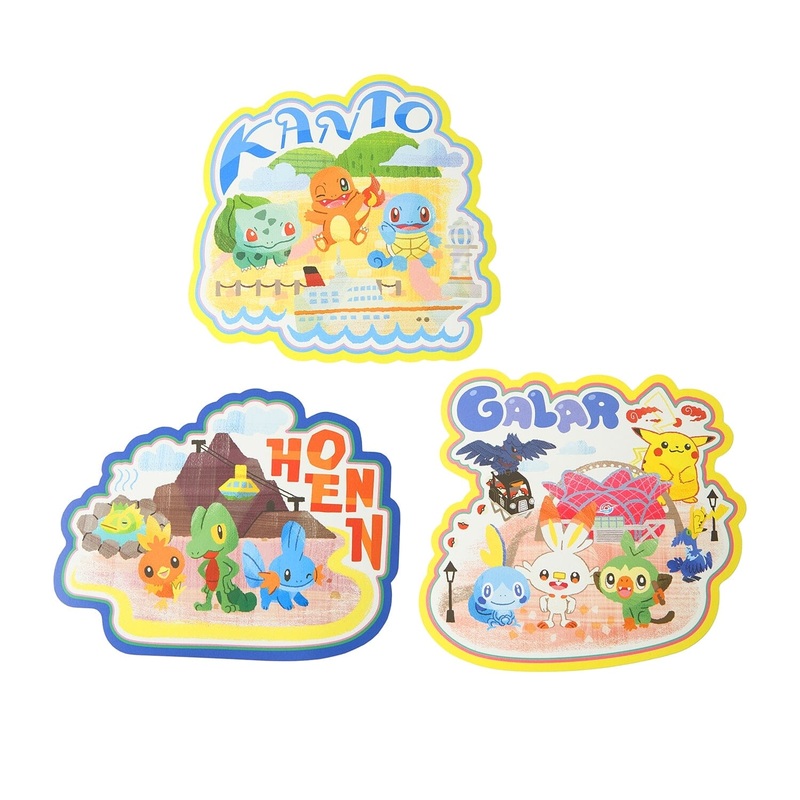 Postcard Set Kanto & Hoenn & Galar Pokmon's Journey